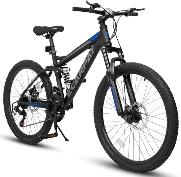 AQMountain Bike | Dual Full Suspension 21-Speed Aluminum/Steel Bicycle for Students & Beach Rides - Image 8