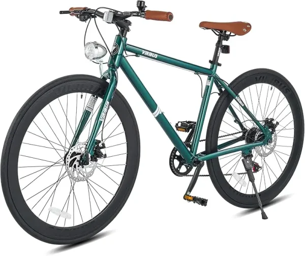 AQViribus 28-Inch Hybrid Road Bike | Lightweight Aluminum Frame, 7-Speed 700C Commuter Bicycle for Men - Image 8