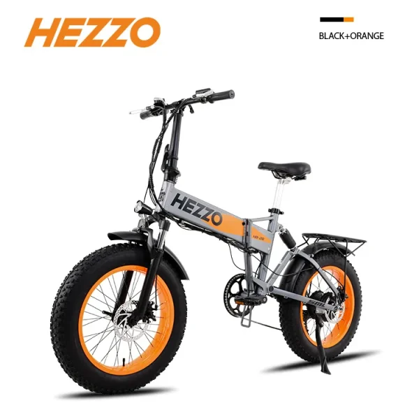 HEZZO T7 Folding Electric Bicycle | 750W Motor, 48V 13AH Battery, 20"x4.0" Fat Tire Off-Road & Snow E-Bike - Image 2