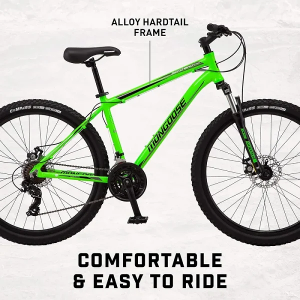 AQMongoose Switchback Comp Trail Mountain Bike | Hardtail, Disc Brakes, Aluminum Frame (S, M, L) - Image 2