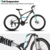 Full Suspension Mountain Bike | 21-Speed, 26-Inch Wheels, Dual Disc Brakes, Men’s and Women’s Adult Bicycle - Image 2