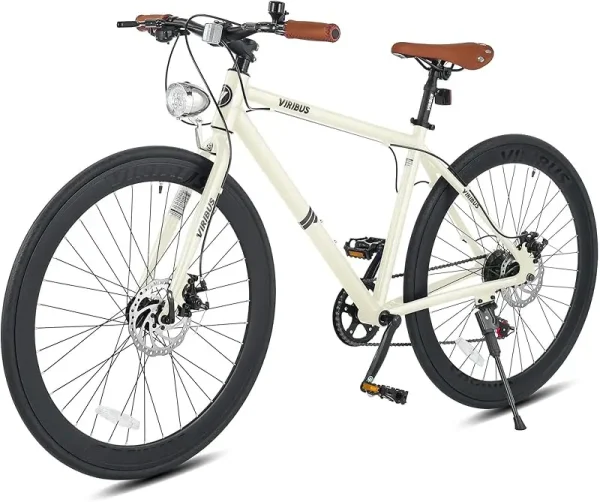 AQViribus 28-Inch Hybrid Road Bike | Lightweight Aluminum Frame, 7-Speed 700C Commuter Bicycle for Men - Image 7