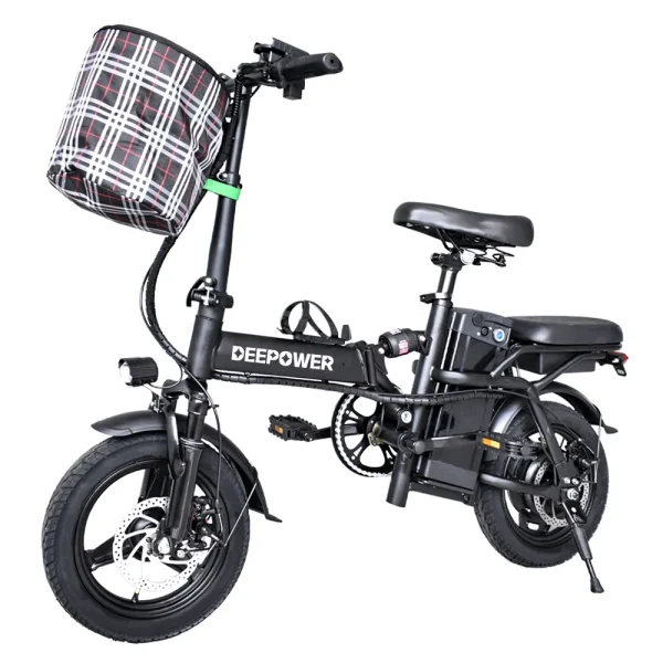 Electric Bike for Adults | 600W Peak Motor, 20MPH Folding Ebike with 14” Tires, 3 Levels Assist, and Multi-Shock Suspension - Image 2